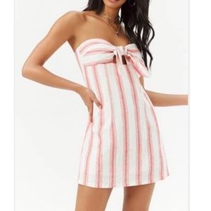 Striped Knotted Mini Dress